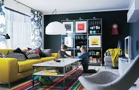 decoration technique incredible living room with black wall and bright green sofa as accent ikea living room bright living room colorful living room design