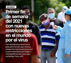 2 de enero de 2021 3:39 p. La Nacion Primer Fin De Semana Del 2021 Con Nuevas Restricciones En El Mundo Por El Virus