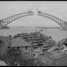 Sydney In The Old Days Is Great To Look At But If We Think The Past Is Better Than The Present Or T Bridge Construction Sydney Harbour Bridge Australia History