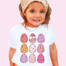 Easter Shirt Girls Easter Egg Hunt Shirt Easter T-shirt Kids Happy Easter  Shirt for Girls Easter Outfits Cute Retro Easter Egg Tee Toddler