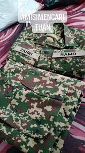 Kombinasi warna hijau, hitam & oren material: Seluar Askar Murah Posts Facebook