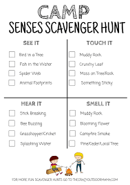Children love getting out into nature, and camping under the stars. 5 Unique Free Camping Scavenger Hunts For The Best Summer Camp Yet Free Printables The Crazy Outdoor Mama