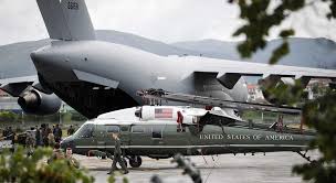 Argentina opera una flota de aviones y helicópteros para uso exclusivo del fue uno de los más modernos de américa latina y contó con un sofisticado sistema de seguridad. El Marine One El Helicoptero De Trump Esta En Espana Para El G7 Eleconomista Es