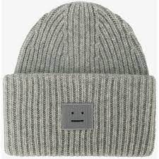 Acne Studios Pansy H Ribbed Beanie 115 Liked On Polyvore Featuring Accessories Hats Beanie Beanie Hats Grey Beanie Light Grey Hat Beanie Gray Wool Hat