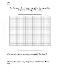 Weather Graphing Worksheet Teachers Pay Teachers