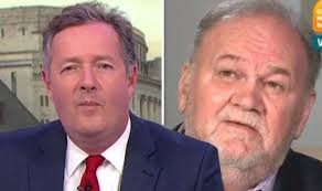 The firebrand tv host, who has been on the itv show. Meghan Markle Latest Piers Morgan Slammed Over Thomas Markle Interview Leave It Now Tv Radio Showbiz Tv Express Co Uk