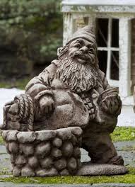 Wilfred Wishtender Gnome Garden Statue Wishing Well Garden Statues Stone Garden Statues Gnome Garden