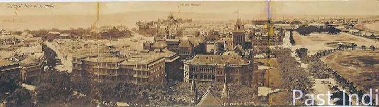 Panoramic View Of British Era Bombay, Rare 1900 Postcard - Past-India