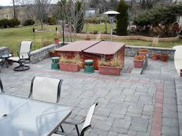 Hottub on a paver patio. Hardscape Structures And Features Doug S Construction Co