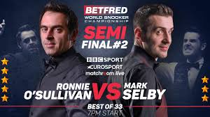 Shaun murphy hit all the wrong headlines after ranting that amateur snooker players shouldn't be allowed to play in professional tournaments . World Snooker Tour Two Of The Finest Cueists In Snooker History Ronnie O Sullivan And Mark Selby One Place In The Betfred World Championship Final We Ll See You At 7pm Bbc