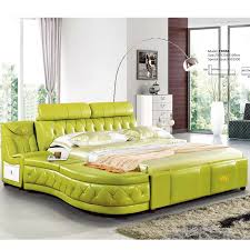 We recommend changing the bed slats with every change of mattresses or after 10 years at the latest. High Quality King Size Yellow Green Leather Bed Frame Multifunctional Bed Bedroom Sets Aliexpress