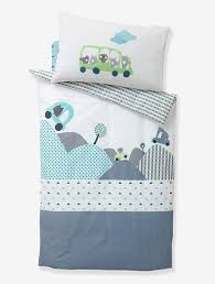 Parure de lit complète vertbaudet housse de couette + taie d'oreiller + drap housse pour lit une place 90 x190 cm très bon état. Housse De Couette Bebe En Voiture Ecru Bleu Vertbaudet Enfant Housse De Couette Bebe Housse De Couette Et Housse De Couette Garcon