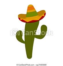 It's a completely free picture material come from the public internet and the real upload of users. Cactus With A Sombrero On A White Background Vector Canstock