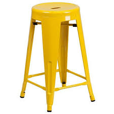Short or counter height stools are typically 24 inches from the floor to the top of the seat and are best suited for counters and kitchen islands. Modern Backless Metal Kitchen Stools Counter Height 24 Inch High With Modhaus Living