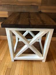 Farmhouse Style End Table Etsy End Tables Farmhouse Style Coffee Table Diy Furniture Plans