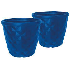 Shop with afterpay on eligible items. Blue Resin Plant Pots Planters The Home Depot