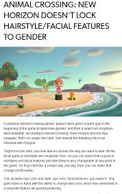 Your hair style and color in animal crossing: Hairstyles And Facial Features Are Not Genderspecific Anymore Animalcrossing
