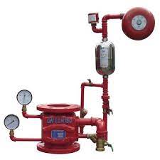 The alarm check valve is a water flow alarm device designed for vertical installation in the main supply to a wet pipe sprinkler system. Sprinkler System Wet Valve Alarm Check Valve Global Sources