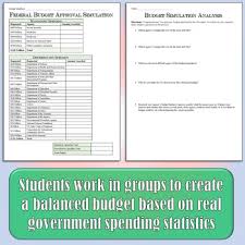 Federal Budget Simulation Activity By Students Of History Tpt