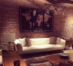 Stunning And Contemporary Feature Wall Using Memphis Red Brick Slip Cladding Brick Feature Wall Brick Interior Wall Brick Wall Living Room