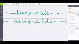 These are all the fancy tails and swashes that came with your font but were locked up in the pua area. How To Create Continuous Cursive Words With Heart In Cricut With Mf I Love Glitter Beginner Lesson Youtube