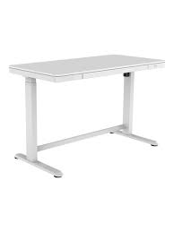 Width standard white/gold faux leather guest office chair Realspace Height Adjustable Desk White Office Depot