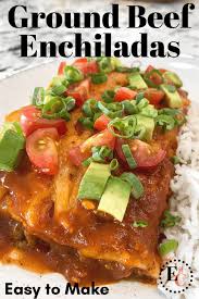 Like your enchiladas with a kick? Easy Ground Beef Enchiladas Encharted Cook