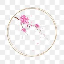 Round Border Plum Blossom Red Flower Flower Branch Festive Red Plum Border Chinese Style Border Vintage Border Plum Border Flower Clipart Border Clipart Vintage