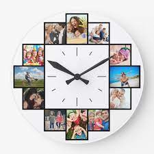 Custom 12 Keepsake Memories Family Photo Collage Large Clock