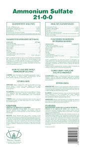 Same thing with epsom salts. Gro Well Brands Inc Ammonium Sulfate