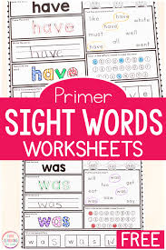 Free preschool and kindergarten worksheets. Free Printable Kindergarten Sight Word Worksheets