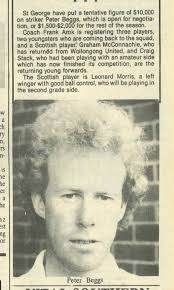 1981 St George's Peter Beggs article and picture thanks to Greg W and Mark  B #illawarrafootball #illawarrasoccer #ftblutdvssoccty #footballillawarra  #soccerillawarra