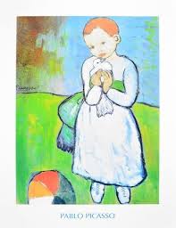 Picasso spent 2 weeks and gained new inspiration, ended his blue and rose period ' 14 march cr33p3r from germany wrote: Pablo Picasso Kind Mit Taube Poster Kunstdruck Bei Germanposters De