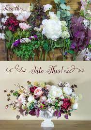 You can see the real version of both below. Diy Faux Floral Centerpiece Faux Floral Centerpiece Fake Flower Centerpieces Floral Arrangements Diy