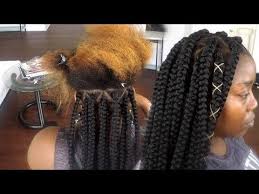 Easy hair braiding tutorials for step by step hairstyles. How To Tuck Colored Hair Into Braiding Hair Video Black Hair Information Box Braids Hairstyles Box Braids Styling Braided Hairstyles