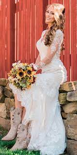 27 Rustic Wedding Decorations You Must Have A Look Lace A Line Wedding Dress With In 2020 Cowgirl Wedding Dress Country Style Wedding Dresses Country Wedding Dresses