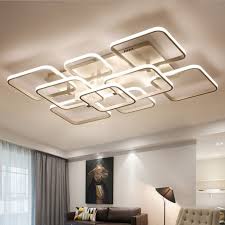 Meerosee Modern Minimalist Ceiling Lamp White Acrylic Led Fancy Light Rectangle Shape Chandelier Ceiling Md85440 Buy Modern Minimalist Tavan Lambasi Akrilik L Tavan Lambasi Avize Tavan