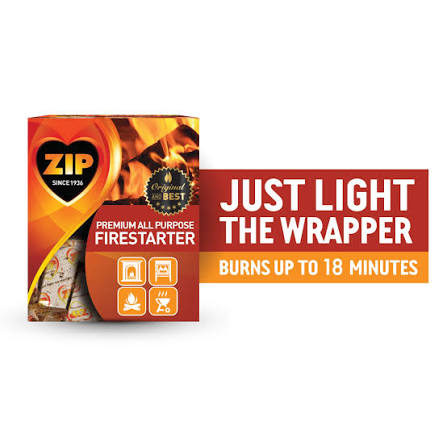 Zip Premium All Purpose Wrapped Fire Starter 12 Pack