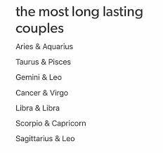 The Most Long Lasting Couples Zodiac Signs Aquarius Zodiac Signs Couples Horoscope Memes
