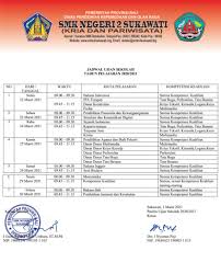 Sekolah menengah kejuruan (smk) hari/tanggal : Jadwal Ujian Sekolah Tahun Pelajaran 2020 2021 Smk Negeri 2 Sukawati