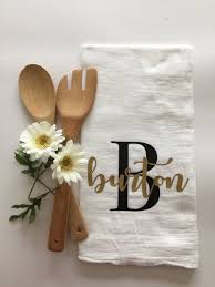 These dual textured towels are perfect for all of your kitchen needs. 53 Monogrammed Items Ideas Dish Towels Tea Towels Kitchen Towels