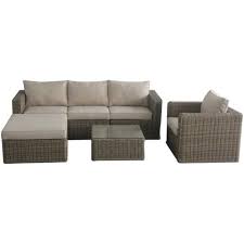 High quality leather substitute covers remaining areas Maze Rattan Winchester Square Corner Sofa Set With Chair