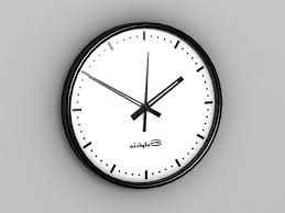 Black Wall Clock 3d Model Cadnav