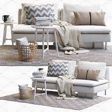 Two Seat Sofa 3d Model Ikea Sofa Ikea Soderhamn Soderhamn
