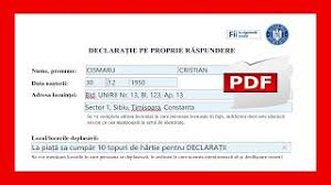 Cu reședința în fapt în: DeclaraÈ›ie Pe Propria RÄƒspundere Varianta OficialÄƒ Pdf Completata Pe Pc Youtube