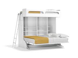 Espresso twin over full loft bed with cabinet. Twin Over Full Murphy Wall Bunk Bed With Table Castello