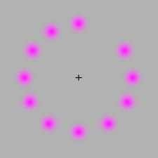 1 If Your Eyes Follow The Movement Of The Rotating Pink Dot You Will Only See One Color Pin Cool Optical Illusions Optical Illusions For Kids Cool Illusions