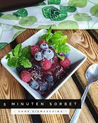 5 Minuten Sorbet Ohne Eismaschine Rezept In 2020 Sorbet Eismaschine Agavendicksaft