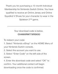 If you want to play switch games online, you need a nintendo switch online subscription. Got This As Part Of My Nintendo Online Membership But Don T Play Splatoon 1 Or 2 First Person To See It Gets It Splatoon 2