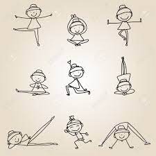 Cartoon yoga girl, cartoon yoga girl, physical fitness, fashion girl, fictional character png. Handzeichnung Karikatur Gluckliche Menschen Yoga Work Out Lizenzfrei Nutzbare Vektorgrafiken Clip Arts Illustrationen Image 27225787